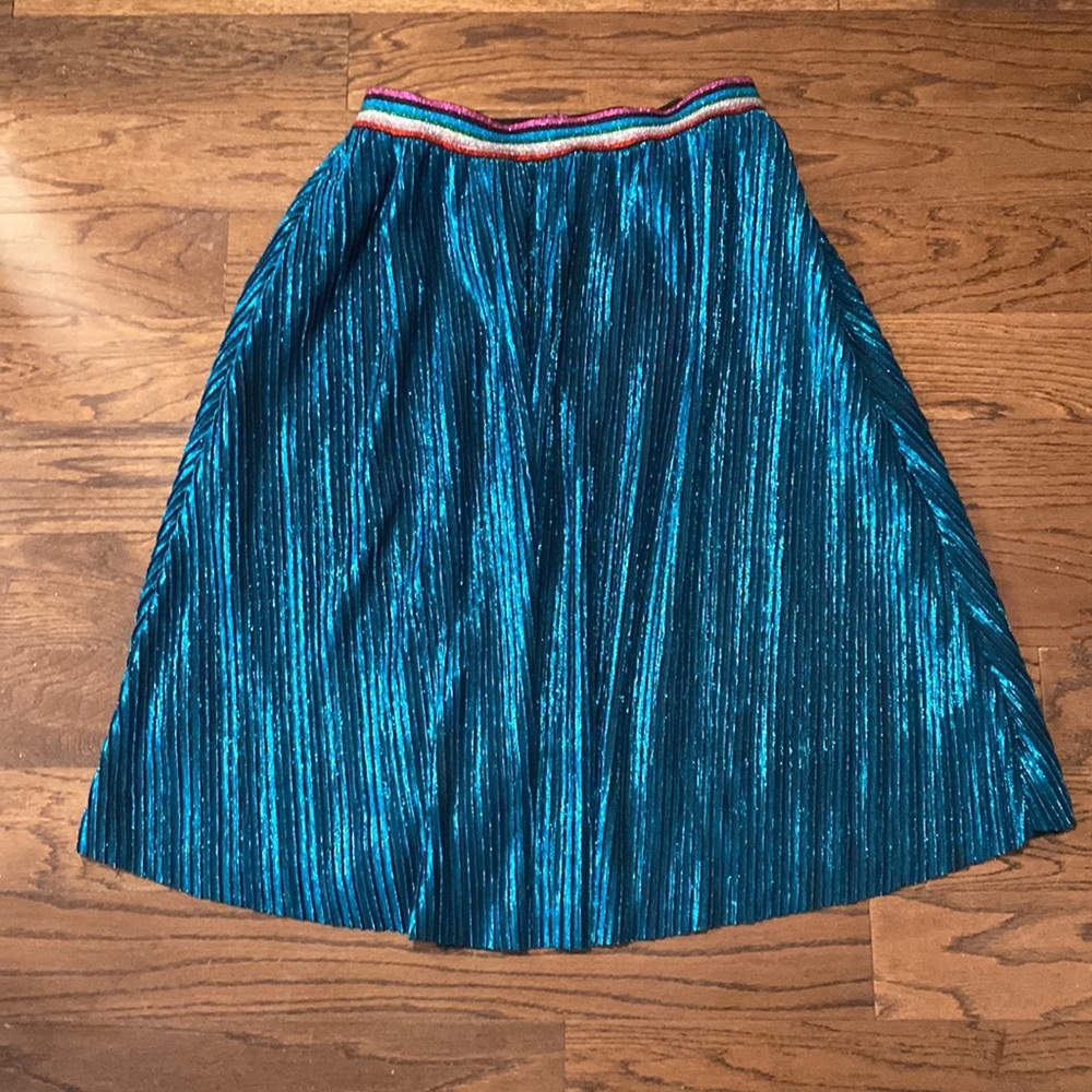 Sofie schnoor - metallic midi skirt - skater style